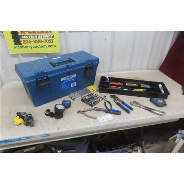 Mastercraft 25'' Tool Box with Hand Tools: Tape Measure, 