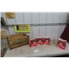 Image 1 : Wood Coke Case with (4) 6 Pack Carriers and 27 Coke Bottles 