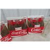 Image 6 : Wood Coke Case with (4) 6 Pack Carriers and 27 Coke Bottles 
