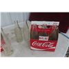 Image 7 : Wood Coke Case with (4) 6 Pack Carriers and 27 Coke Bottles 