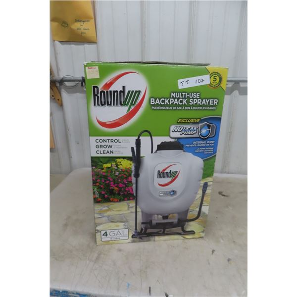 New Backpack Sprayer Round Up Multi Use 4 Gallon 