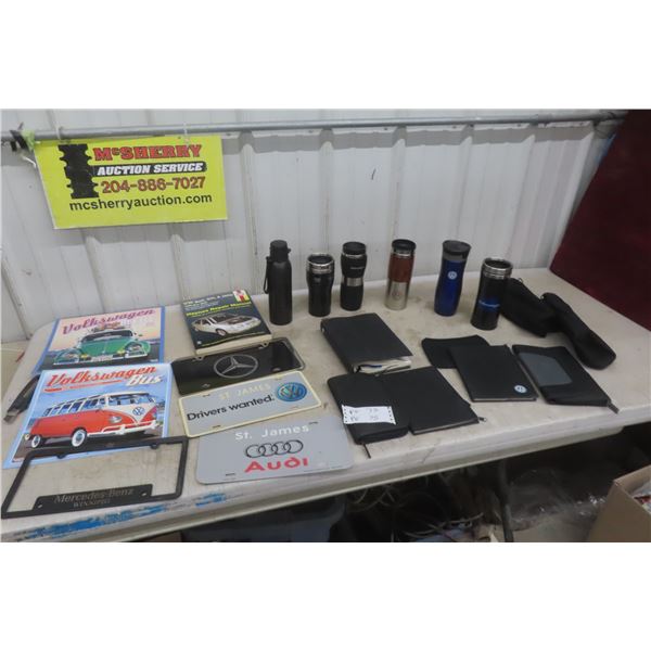 Volkswagon Travel Cups, License Plate Toppers, Manual, Calender, 