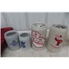 Image 3 : Stoneware and Glass German Mugs 