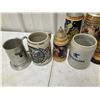 Image 2 : German Stoneware Steins and Mugs, a Few are Glass 