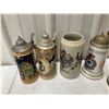 Image 3 : German Stoneware Steins and Mugs, a Few are Glass 