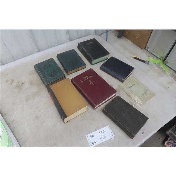 8 Old German Books 
