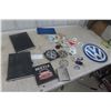 Image 1 : Volkswagen Items: Sign, Car Emblems, Book, Keychain