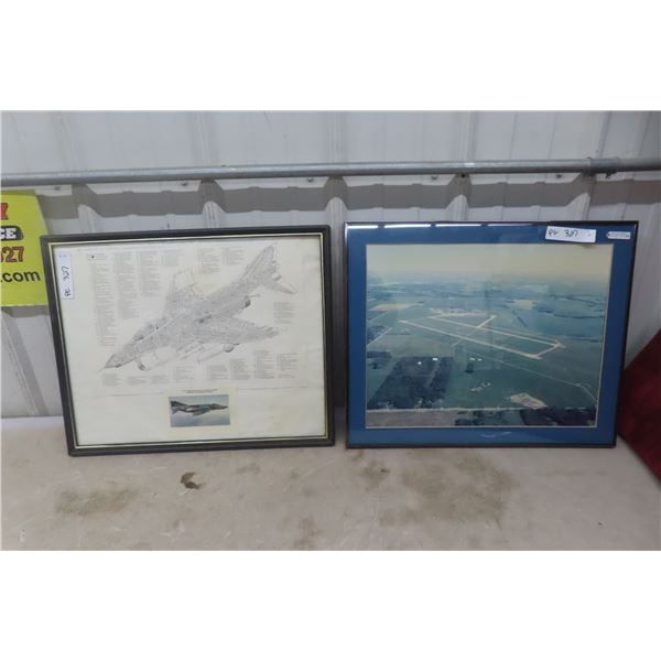 Framed Picture of Douglas F4 Plane, Southport Portage