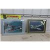 Image 1 : 2 Framed Fighter Planes 22'' x 16'' 