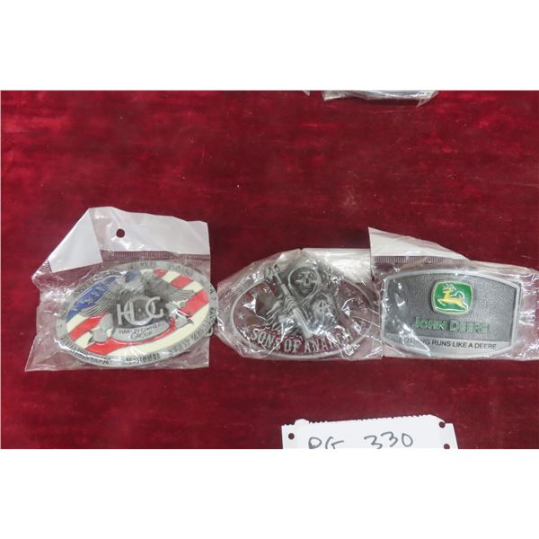 3 New Belt Buckles: John Deere, 24th Harley Rally, Sons of