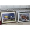 Image 1 : 2 Framed WW2 Fighter Plane Pictures 16'' x 22'' 