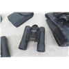 Image 6 : Visor with Magnified Lens, Tasco Binoculars 10x50, 2 Smaller Pairs 