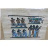 Image 4 : Egyptian Papyrus Art Work 19'' x 22'' Believe Hand Painted 