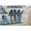 Image 8 : Egyptian Papyrus Art Work 19'' x 22'' Believe Hand Painted 