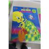 Image 2 : 2 Large Color Books with Poster : Looney Tunes and Space Jam 