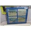 Image 6 : 2 Framed Airplane Pictures 15'' x 31'' and 24'' x 19 1/2'' 
