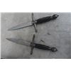 Image 1 : 2 Daggers 12 1/2'' Long with Stand and Case 