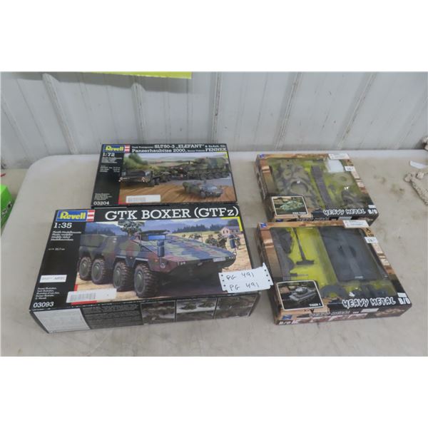 Revell 1:72 Tank Transporter Model, GTK Boxer 1:35, 2 Tiger Heavy