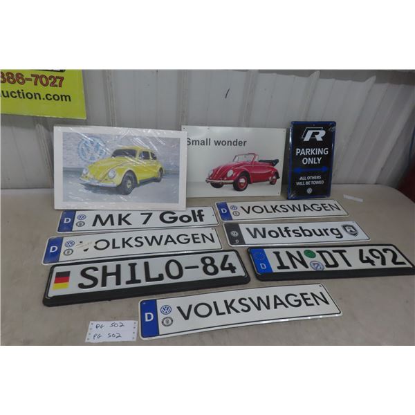 Volkswagen Print Hand Signed,, Metal Signs : Volkswagen, Golf, 