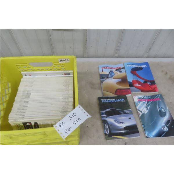 Crate Full of Porsche Panorama Car Magazines 