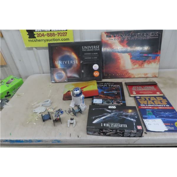 Star Wars and Star Trek Books, Pictures, Spaceship Diecast, 