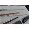 Image 3 : 3 Quality Pool Cues 2pce with 2 Cases , German Pool Table Cover 