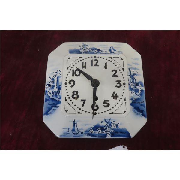 Delft Porcelain Clock