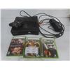 Image 1 : Xbox 360 w/ Controller and 3 Games, Untested