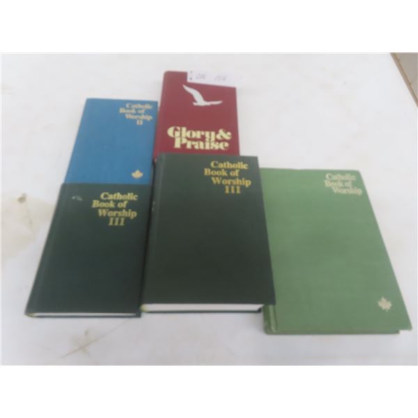 5 Catholic Books of Worship I, II, III and Glory & Praise – Pew/Choir Editions