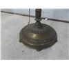 Image 2 : Antique Floor Lamp w/ Large Glass Shade, 64" Tall, 16" Shade