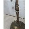 Image 3 : Antique Floor Lamp w/ Large Glass Shade, 64" Tall, 16" Shade