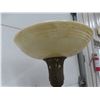 Image 5 : Antique Floor Lamp w/ Large Glass Shade, 64" Tall, 16" Shade