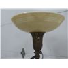 Image 7 : Antique Floor Lamp w/ Large Glass Shade, 64" Tall, 16" Shade
