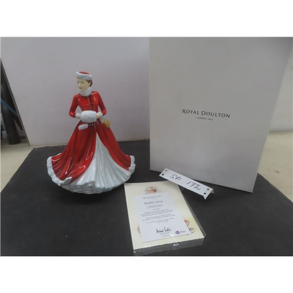 Royal Doulton "Noelle 2014" HN 5766, Signed Michael Boulton, Ltd 800, 9" Tall