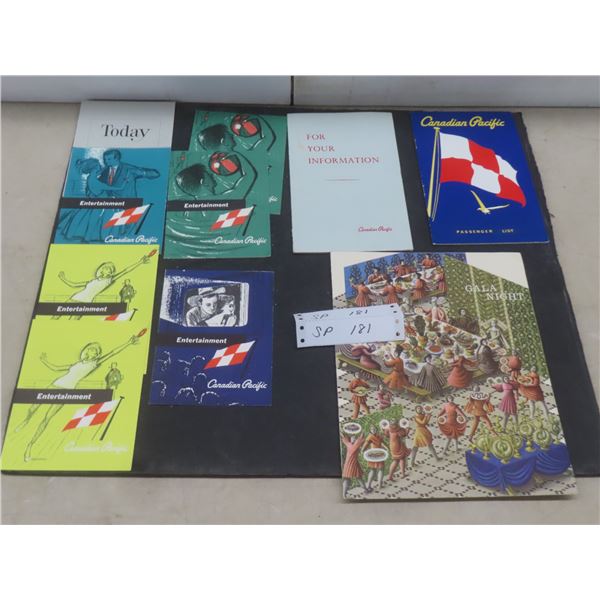 Canadian Pacific Empress of Canada Ship Menu and Passenger Info