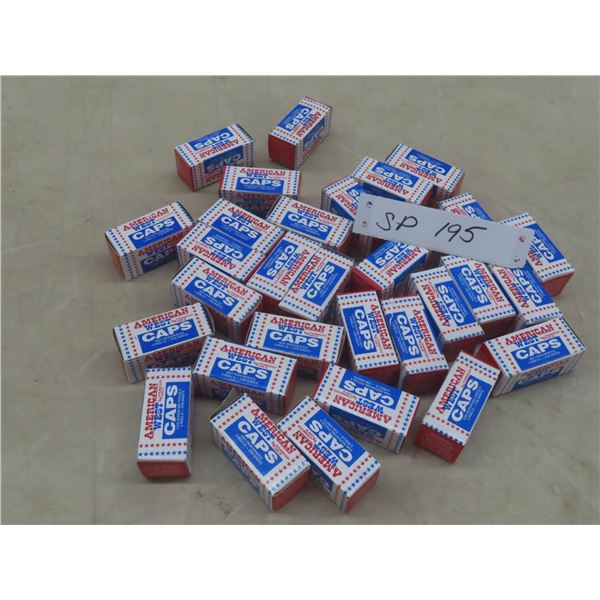 30 Boxes American West Cap Gun Caps, 250 Shots Per Box
