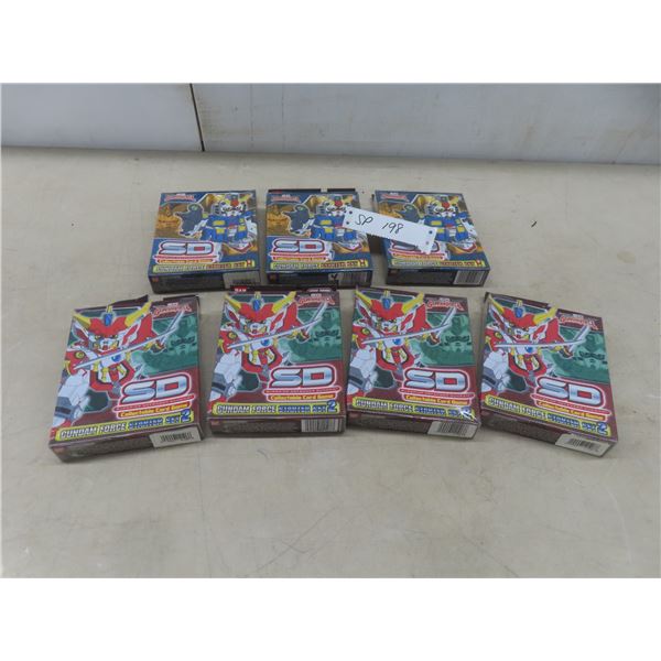 7 Pkgs Gundam Force Starter Card Sets, Factory Sealed