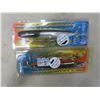 Image 5 : 12 Pairs New Horizon Leather Work Gloves and 2 Muskie-Pike Wood Chopped Decal Lures, 6-3/4"