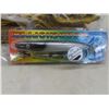 Image 6 : 12 Pairs New Horizon Leather Work Gloves and 2 Muskie-Pike Wood Chopped Decal Lures, 6-3/4"