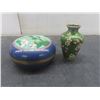 Image 10 : 12-Piece Vintage Cloisonné Lot – Vase, Napkin Ring, Egg, and More