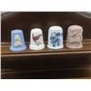 Image 6 : Wood Thimble Stand, 10x7-1/2x2" Deep, w/ 16 Thimbles