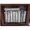 Image 4 : 9 Antique Porcelain Knob and Tube Insulators in Case and 1880s Montreal Telegraph Insulator