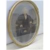 Image 4 : Antique Oval Frame w/ Black and White Picture, 20-1/2" x 16"
