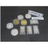 Image 1 : 10 Gold and Silver Plated Replica Rounds and Ingots