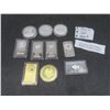Image 1 : 10 Gold and Silver Plated Replica Rounds and Ingots