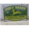 Image 2 : 2 New John Deere Metal Signs, 8x12", and Medium Short-Sleeve Shirt w/ Tags
