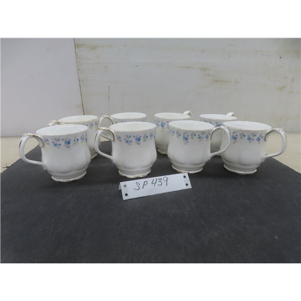 8 Royal Albert Memory Lane Coffee Mugs, Very Good Condition