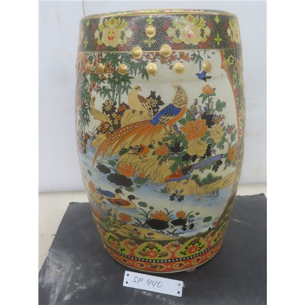 Chinese Famille Rose Porcelain Garden Stool, 18" Tall