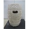 Image 2 : Vintage White Chinese Garden Stool, 18" Tall