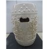 Image 4 : Vintage White Chinese Garden Stool, 18" Tall